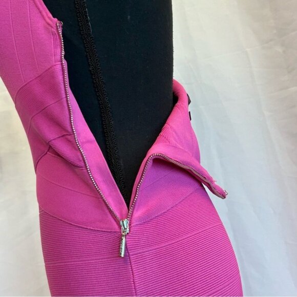 GUESS pink bandage bodycon halter top mini dress M sexy clubwear cocktail party - Picture 7 of 16